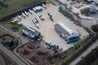 Vue aérienne de NFC Mahler à le quartier Friedrichstal in Stutensee dans le département Bade-Wurtemberg, Allemagne
