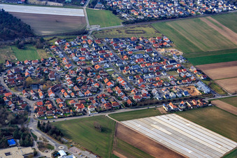 Photographie aérienne de Dans les carrières d'argile à Rheinzabern dans le département Rhénanie-Palatinat, Allemagne