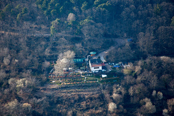 Vue aérienne de Zeter Berghaus à le quartier Diedesfeld in Neustadt an der Weinstraße dans le département Rhénanie-Palatinat, Allemagne