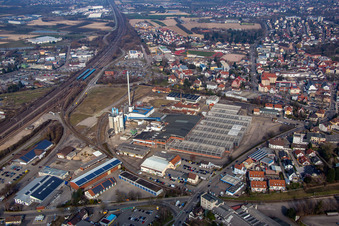 Vue oblique de Zone industrielle SW Glasmacherstr à Achern dans le département Bade-Wurtemberg, Allemagne