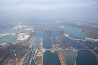 Photographie aérienne de Gambsheim dans le département Bas Rhin, France