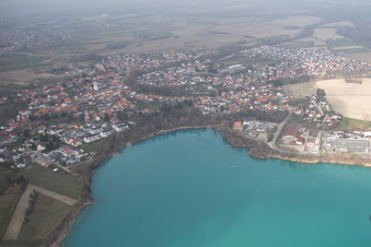 Vue aérienne de Offendorf dans le département Bas Rhin, France