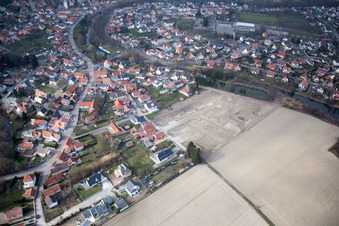 Photographie aérienne de Offendorf dans le département Bas Rhin, France