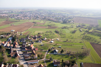Vue aérienne de Retschwiller dans le département Bas Rhin, France