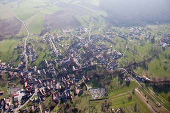 Photographie aérienne de Lampertsloch dans le département Bas Rhin, France