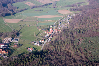 Vue oblique de Lembach dans le département Bas Rhin, France