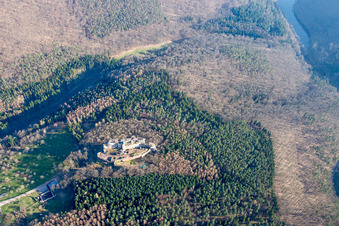 Vue aérienne de Ruines de Fleckenstein à Lembach dans le département Bas Rhin, France