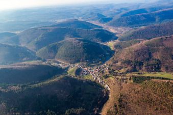 Photographie aérienne de Schönau dans le département Rhénanie-Palatinat, Allemagne