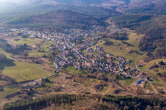 Photographie aérienne de Fischbach bei Dahn dans le département Rhénanie-Palatinat, Allemagne