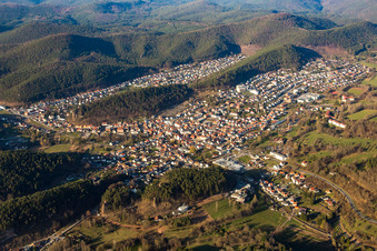Photographie aérienne de Dahn dans le département Rhénanie-Palatinat, Allemagne