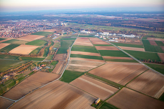 Vue aérienne de Schambachtal à Herxheim bei Landau dans le département Rhénanie-Palatinat, Allemagne