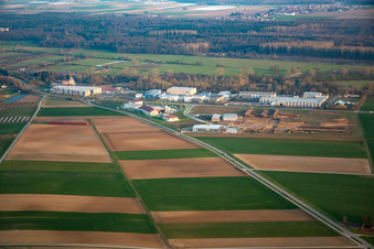 Vue oblique de Herxheim bei Landau dans le département Rhénanie-Palatinat, Allemagne