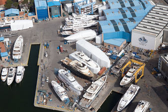 Viareggio dans le département Lucca, Italie vue d'en haut