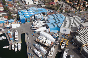 Vue d'oiseau de Viareggio dans le département Lucca, Italie