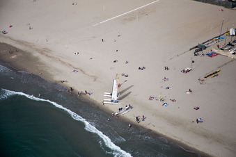 Vue oblique de Lido di Camaiore dans le département Toscane, Italie