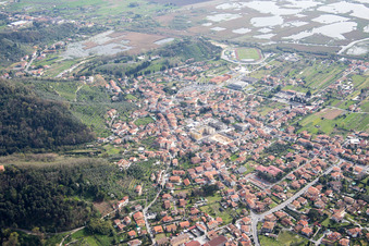 Vue aérienne de Massarosa dans le département Lucca, Italie