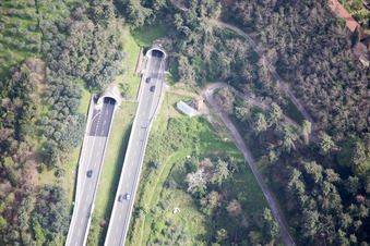 Photographie aérienne de Massarosa dans le département Lucca, Italie