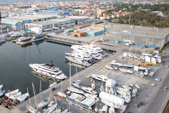 Vue aérienne de Viareggio dans le département Lucca, Italie