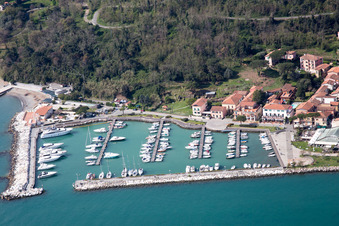 Fiumaretta di Ameglia dans le département Ligurie, Italie d'en haut