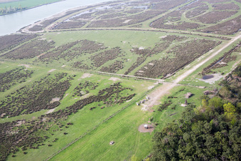 Vue aérienne de Borgo Manara dans le département Émilie-Romagne, Italie