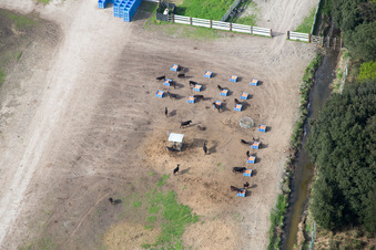 Photographie aérienne de Borgo Manara dans le département Émilie-Romagne, Italie