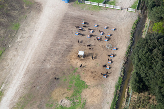 Vue oblique de Borgo Manara dans le département Émilie-Romagne, Italie