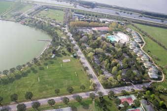 Vue oblique de Comacchio, Lido di Volano à Lido di Volano dans le département Émilie-Romagne, Italie
