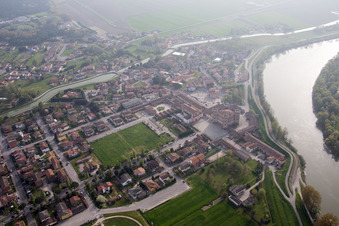 Vue oblique de Mesola dans le département Ferrara, Italie