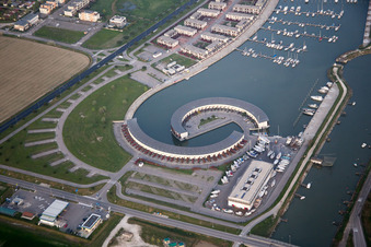 Casalborsetti dans le département Émilie-Romagne, Italie d'en haut