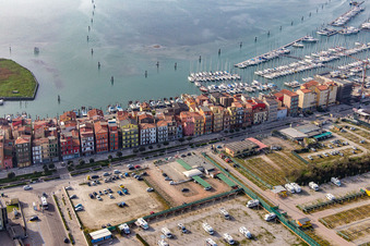 Chioggia dans le département Metropolitanstadt Venedig, Italie d'en haut