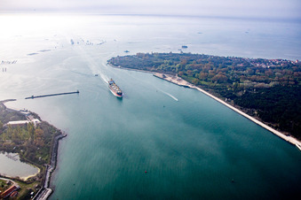Vue oblique de Santa Maria del Mare dans le département Vénétie, Italie