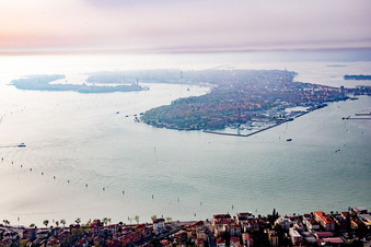 Vue oblique de Venezia dans le département Vénétie, Italie