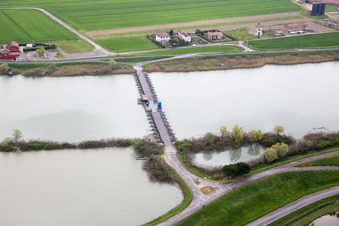 Vue oblique de Gorino dans le département Vénétie, Italie