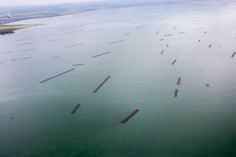Vue oblique de Porto Tolle dans le département Rovigo, Italie