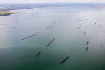 Porto Tolle dans le département Rovigo, Italie d'en haut