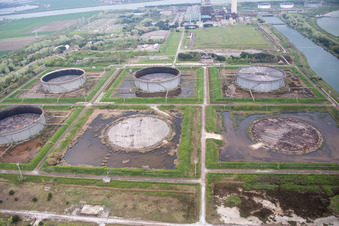 Vue aérienne de Case Ocaro dans le département Vénétie, Italie