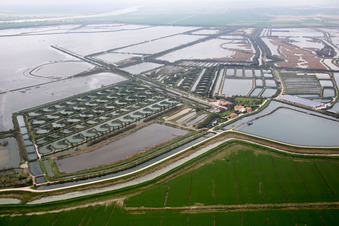 Pila dans le département Vénétie, Italie d'en haut