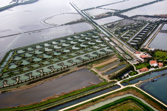 Pila dans le département Vénétie, Italie vue d'en haut