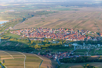 Photographie aérienne de Quartier Escherndorf in Volkach dans le département Bavière, Allemagne