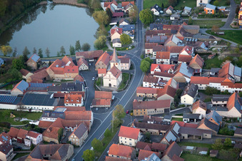 Photographie aérienne de Quartier Mönchstockheim in Sulzheim dans le département Bavière, Allemagne