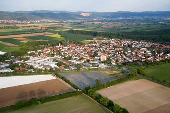 Vue oblique de Quartier Hüttenfeld in Lampertheim dans le département Hesse, Allemagne