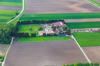 Vue aérienne de Écurie Rutenhof à Lorsch dans le département Hesse, Allemagne