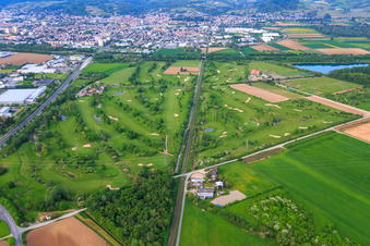 Vue aérienne de Parcours de golf du Golf-Club Bensheim eV à Bensheim dans le département Hesse, Allemagne