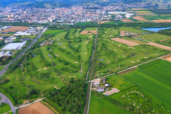Vue aérienne de Parcours de golf du Golf-Club Bensheim eV à Bensheim dans le département Hesse, Allemagne