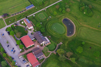 Vue aérienne de Clubhouse du Golf Club Bensheim eV à Bensheim dans le département Hesse, Allemagne