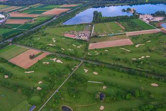 Vue oblique de Parcours de golf du Golf-Club Bensheim eV à Bensheim dans le département Hesse, Allemagne