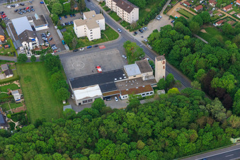 Vue aérienne de Service d'incendie Bensheim Milieu à Bensheim dans le département Hesse, Allemagne