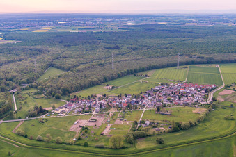 Vue aérienne de Quartier Fehlheim in Bensheim dans le département Hesse, Allemagne