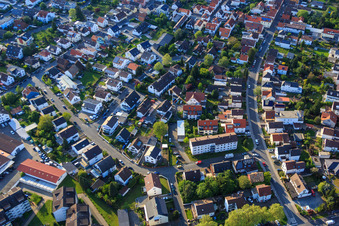 Vue aérienne de Bergstr à Pfungstadt dans le département Hesse, Allemagne