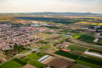 Vue aérienne de Du nord-ouest à Griesheim dans le département Hesse, Allemagne